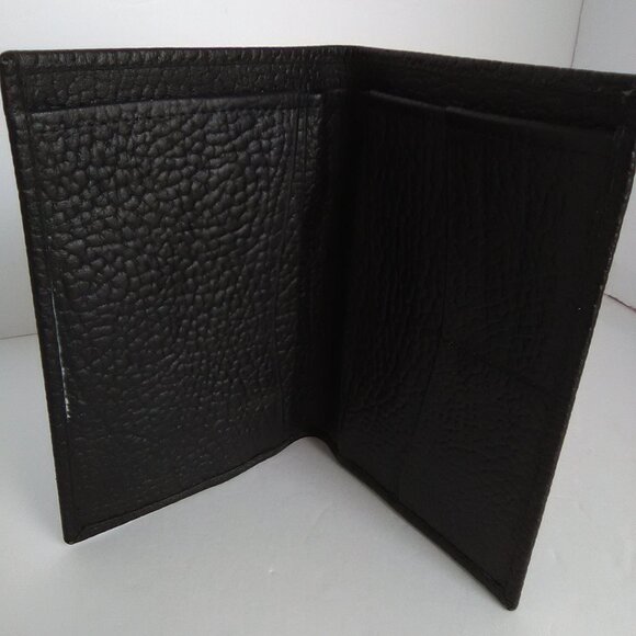 Men's Pebbled Grain Faux Leather Wallet Color Black - Picture 9 of 9